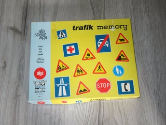 Trafik Memory Alga RETRO Sällskapsspel komplett ovanligt spel mycket fint skick