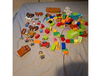 Lego Duplo blandade byggklossar och figurer