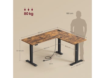 Elektrisk bordsram, bordsstativ, utan bordsskiva LSD021B01V2