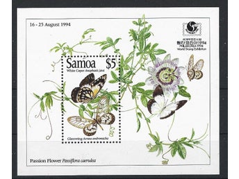Samoa 1994 Fjärilar insekter 1v i block