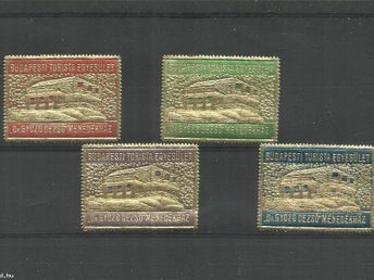 1924.- Budapest turistförening, guldfolie- MNH/** - brev stängning - Ungern