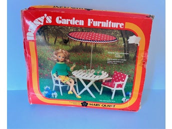 1970-tal Mary Quant Daisy's Garden Furniture möbelset till dockor