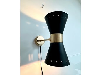 Retro Vägglampa, lampa, ”Papillon”, Luci Progetti, Italien, 1950/60-tals stil