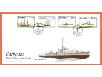 Barbados FDC Fartyg 26.5.03 vinjett