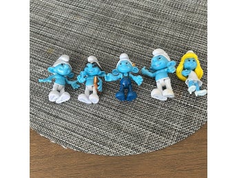 5 stycken Smurf-figurer