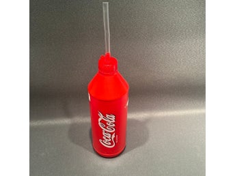Coca-Cola flaska med sugrör - Retro/Vintage - Samlarobjekt!