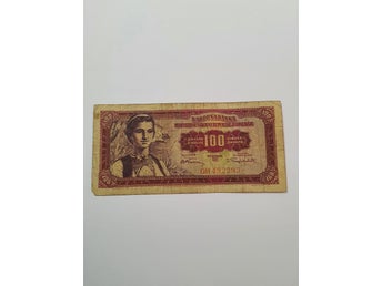 Jugoslavisk sedel 100 Dinarer