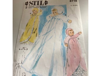 VINTAGE SYMÖNSTER på dopklänning i 3 modeller
