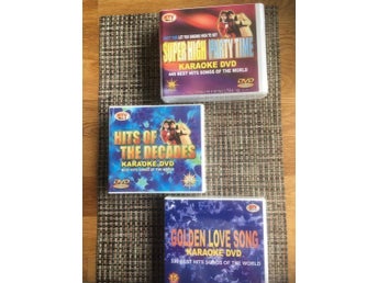 Karaoke DVD-skivor:Super Party Time, Hits of Decades, Golden Love NU FRI FRAKT!