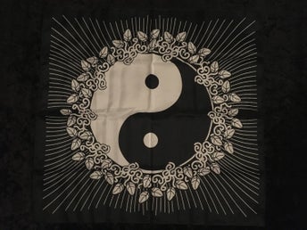 YIN YANG Mini poster flagga 51cm - Schal Sjalett Snusnäsduk Samlarobjekt