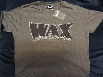 WAX Action Co. T-shirt – Gråmelerad med stort WAX-tryck