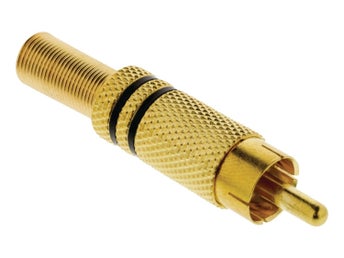 10-pack RCA Kontakt Hane Guld / Svart *NYTT*