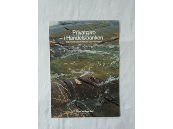 Reklambroschyr Handelsbanken privatgiro 1982 SHB bank giro kuvert giro räkningar