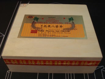 Kukje Korean Ginseng Tea trälåda ca 16x15x6cm Varuförpackning-ej innehåll