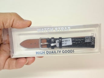 Klockarmband i Äkta läder av kalvskinn krokodilmönster, från Hongkong , ny
