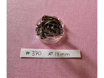 NY ring Liemannen, Death, Döskalle, silver metall - 18mm - chunky trend