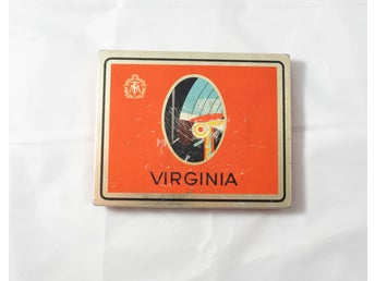 Virginia Svenska Tobaksmonopolet nr 444 - 50 st cigaretter cigariller plåtask