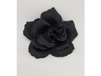 Hårblomma svart ros Ca 7 cm Rockabilly Pinup