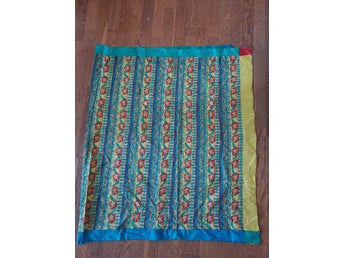 Duk Sarong Multicolor 100 % Tunn Bomull Bredd 109 cm Längd 180 cm