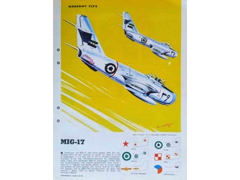 MIG-17 MODERNT FLYG PRESSKLIPP 1958