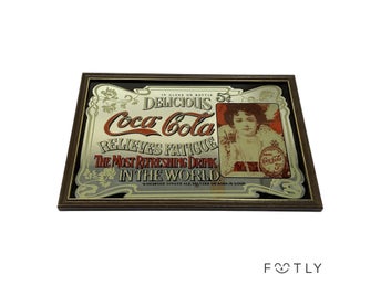 Coca-Cola Spegel Vintage Skylt Väggdekoration Retro Reklam Coca Cola Cocacola