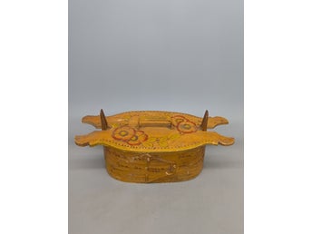 Allmoge , Svepask i fint skick med bemålat mönser , 1800-1900-tal