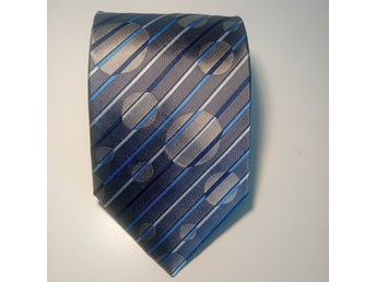 PRESTIGE MAN grå slips, blå slips, beige slips - Siden - 9,5 cm bred