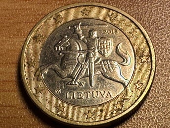 1 euro Lietuva från 2015, Litauen, kolla noga, kan vara värd mycket!