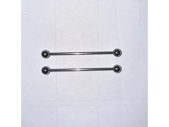 2st Silvriga Industrial Piercingar 38mm