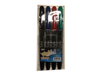 4 st Whiteboard pennor 4 färger Markit 2 mm rund