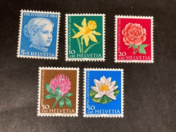 Switzerland 1964 Set Pro Juventute Flowers MNH