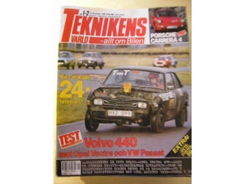 TEKNIKENS VÄRLD NR 1-2 1989 TEST: VOLVO 440 ,M.FL.