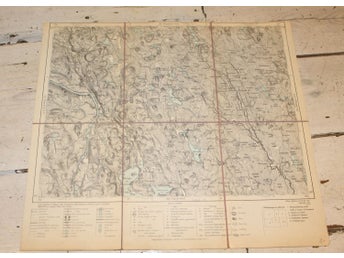 ÄLDRE TYGFODRAD KARTA . DEGERFORS SKALA 1: 100 000