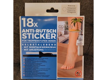 18 st Halkskyddstejp / Anti-slip stickers för trappa – Transparenta – Nya