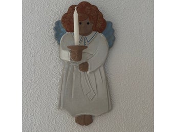 Retro ängel väggljusstake av Margareta Hennix Gustavsberg