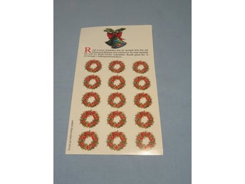 jul, Röda korset, julmärken, julkrans, retro