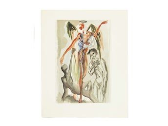 Purgatory nr 32 - The Barthly Paradise - Salvador Dali - Trägravyr