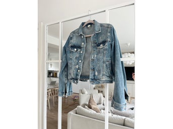 H&M blå jeansjacka Strl 34 jacka Damjacka sommarjacka