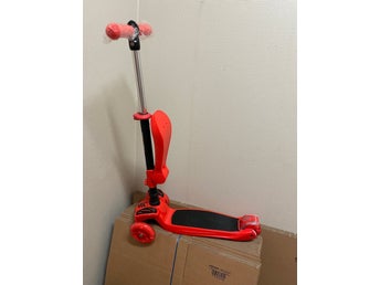 3 hjulig Sparkcykel barn 2-i-1 med fällbar sits & lysande hjul