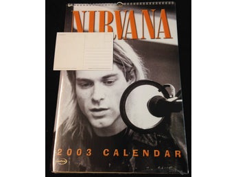 NIRVANA (orange) - A3 Kalender från 2003 Samlarobjekt 42cm x 30cm Kurt Cobain