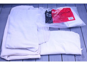 Safeguard Natural cotton twill dust sheet-3 included-one NEW-2 used-Weight 4.6Kg