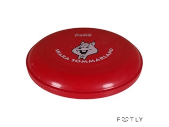 Retro Coca-Cola Skara Sommarland Frisbee Röd Plast Reklamleksak Coca Cola