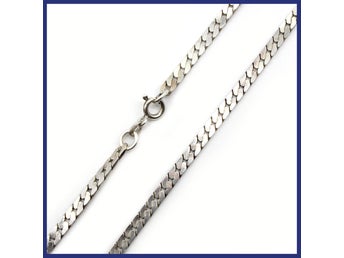 Halsband, 925 silver, pansarlänk (vikt 9,73g, längd 40cm)