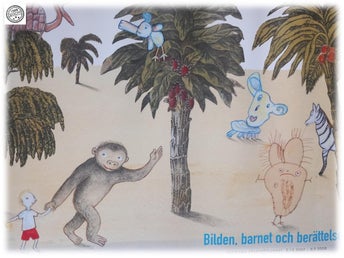 Nordiska Akvarellmuseet plansch formgivning Anna Höglund Gogos Vita barn 2007
