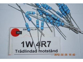 1W 4R7 Motstånd 1W trådlindade 4R7 25 stycken