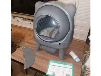 elektrisk automatisk kattlåda med appstyrning för katter i alla storlekar, tyst
