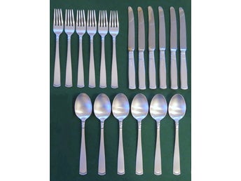 3x6 Bordsbestick Äkta Silver Rosenholm Oanvända!