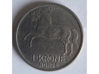 Norge, 1 krone 1961, häst