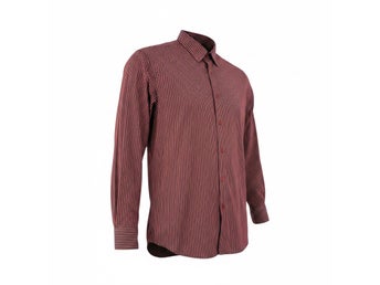 Ted Baker 6 Skjorta Herr UK Storlek 2XL Röd Svart Randig Långärmad Tunna Manschetter