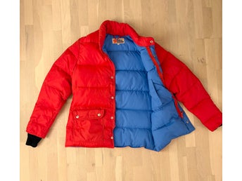 Fjällräven Vintage 80-tals pufferjacka med dun strl. 40